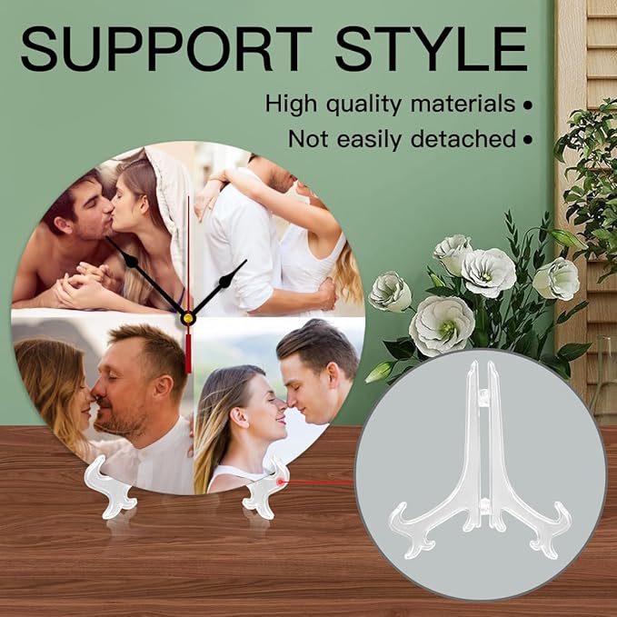 Generic Custom Wall Clock Personalized Clocks with Photo Text Logo Customized Round Clock for Birthday Wedding Present Creative, 12inch-30cm