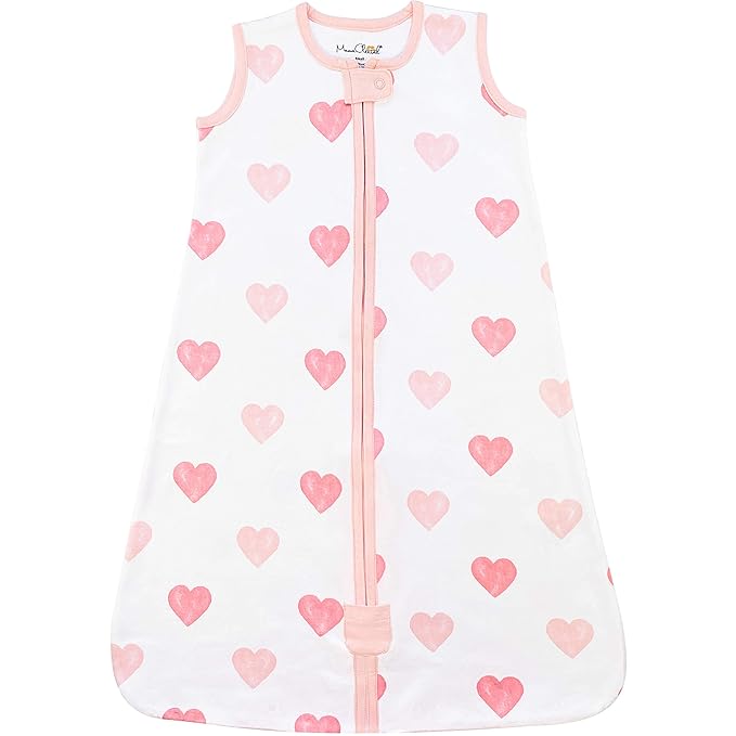 Baby Sleep Sack 1.0 TOG, Organic Cotton Baby Wearable Blanket with Two-Way Zipper, Swaddle Transition Baby Sleeping Bag, All-Season Sleep Sack for Newborn Infant Toddler Boy Girl