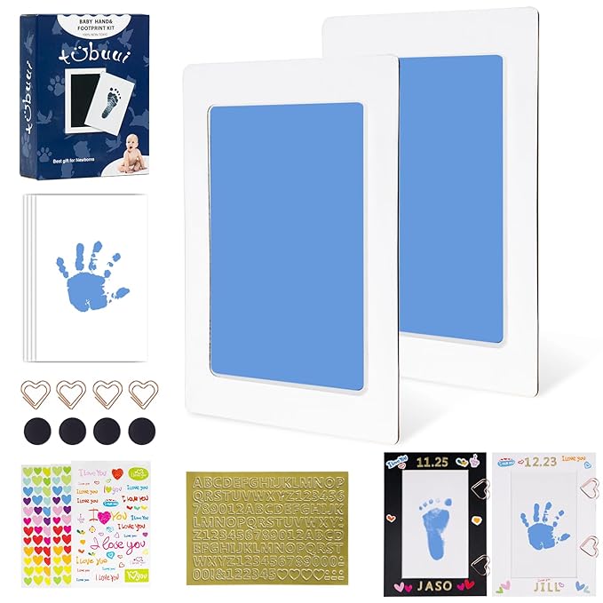 Inkless Baby Hand and Footprint Kit,Clean Touch Ink Pad for Baby Footprint Kit,No Mess Dog Paw Print Kit,DIY Footprint Ink for Baby Keepsake Gifts for Boys and Girls