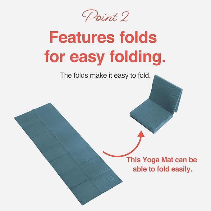 Folding Yoga Travel Pilates Mat Foldable Easy to Carry to Class Beach Park Tear resistant Travel Picnics 4mm Thick 9 Colors