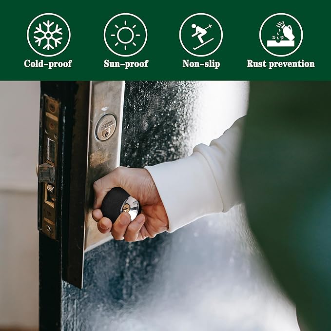 4PCS Round Door Handle Covers - Anti-Scald Door Knob Cushion Cover - Door Handle Protector for Summer and Winter