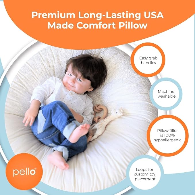 Pello Multi-use Luxe Baby, Floor Cushion/Play Mat/Lounger (Tommy)