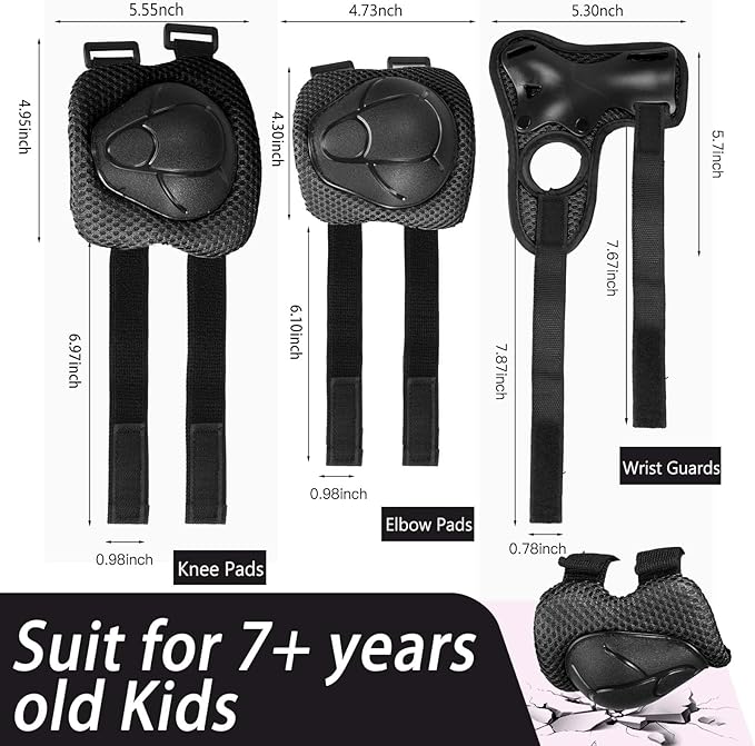 Kids Bike Helmet Set Adjustable Helmet for Ages 3-15 Kids Toddler Boys Girls Youth, Multi-Sport Bicycle Skateboarding Football Rollerskating Scooter Rollerblade Balance Bike Helmets