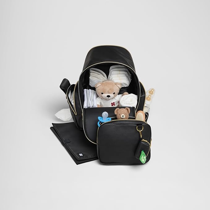 Huggies Signature Hug Pack Diaper Backpack, Cognac Leather, O/S