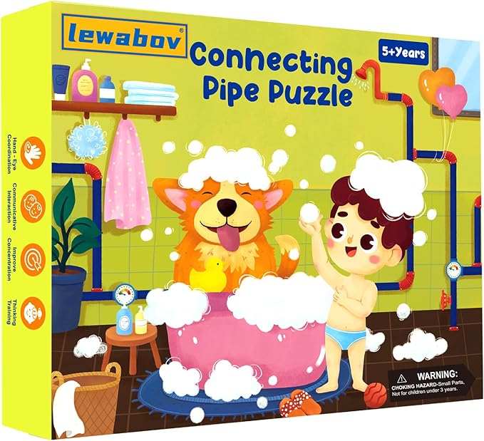 Logical Puzzle,Sequence Matching Game,with Game Cards（30 Scenes）,Classic Path Planning Game,STEM Educational Toys,Family Game,Logic Labyrinth Games for Adults and Kids(2 Puzzles).