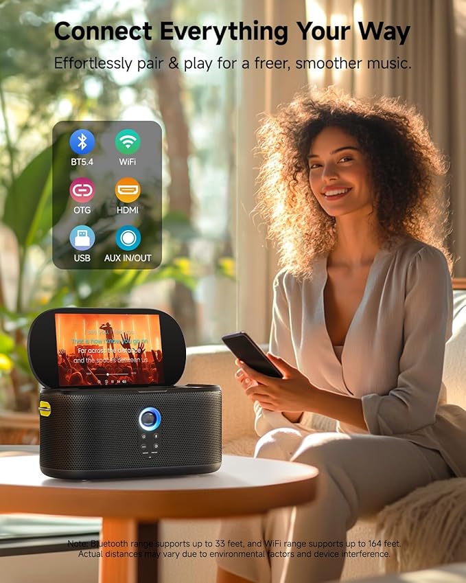 Karaoke Machine for Adults, with Lyrics Display, Karaoke System for YouTube, 280W Speaker, Autotune & EQ, Connect to TV, Portable PA System with 2 Wireless Microphones for Home Outdoor Party