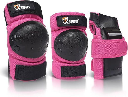 JBM Adult & Kids Knee Pads Elbow Pads and Wrist Guards for Inline Skating, Roller Skating, Skateboarding, Scootering