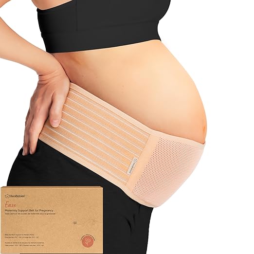 KeaBabies Maternity Belly Bands for Pregnant Women - Soft & Breathable Pregnancy Belly Support Band, Adjustable Maternity Belt for Back, Pelvic Support, Comfortable, Easy to Use (Classic Ivory, 2XL)