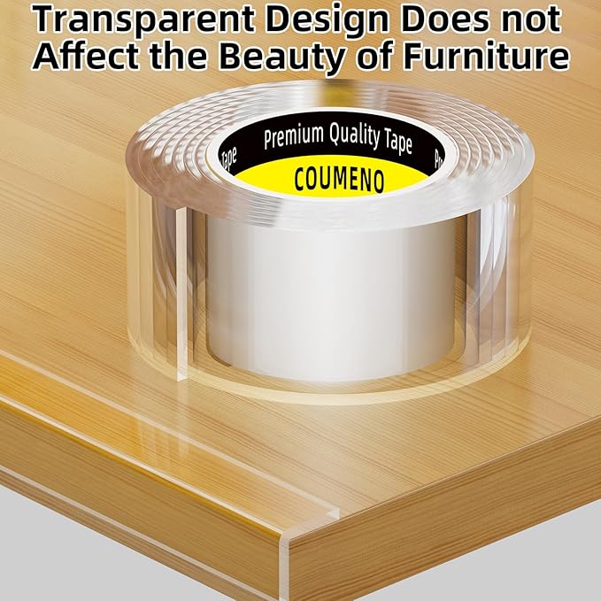 Clear Edge Protector,Safe Corner Protector, Anti-Sharp Edge Protector, for Furniture, Drawers, Tables, Cabinets 1.18inX6.56FT