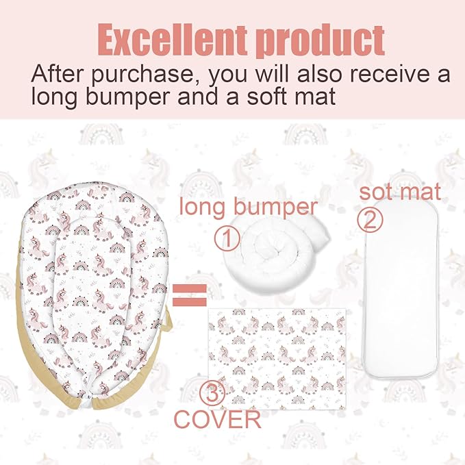 Baby Lounger Pillow Cover, Ultra Breathable Soft Cotton,Portable & Adjustable Infant Cover Floor Seat for Traveling Sea1（Cover Only）