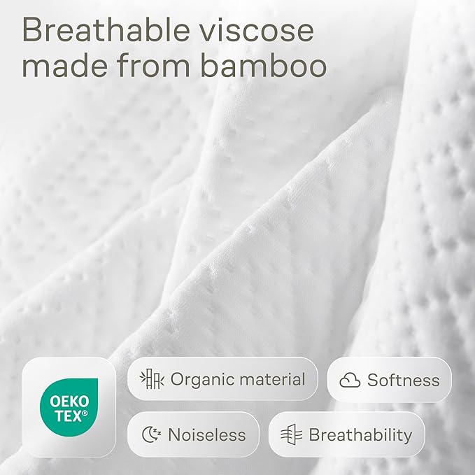 Niagara Crib 3 Pack 100% Waterproof Mattress Protector, Soft Breathable Crib Mattress Protector with Deep Pocket, Mattress Pad for Toddler and Baby (52x28, White) - Viscose Made from Bamboo