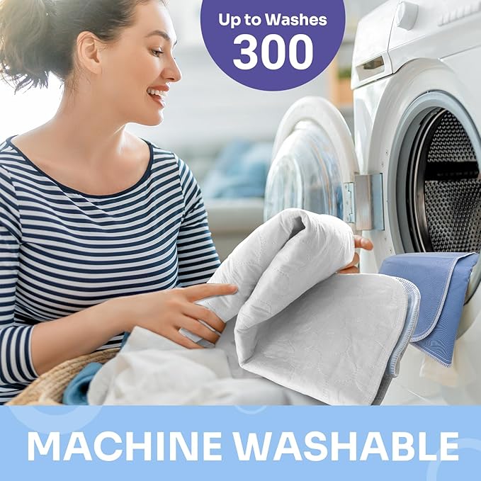 Heavy Absorbency Bed Pad, Washable and Reusable Incontinence Bed Underpads, 34"X52" (2 Pack), Waterproof Mattress Protector