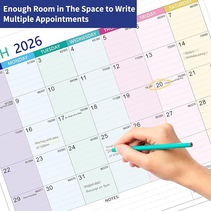 2025-2027 Magnetic Fridge Calendar 21 Monthly Magnetic Calendar for Refrigerator Planner Runs from October 2025 Until June 2027 Easy Organizing Markers Tearable (Multicolor)
