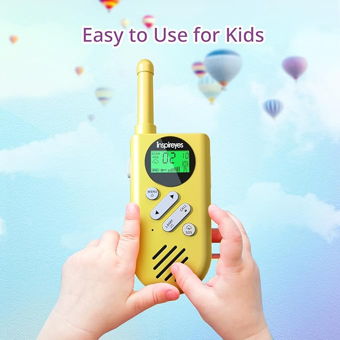 Walkie Talkies for Kids Rechargeable,Toys for Boys and Girls Ages 3-12, 3 Pack Long Range 2-Way Radios, Birthday Gifts,Christmas Stockings, Outdoor Play, Family Games, Hiking Camping Gear