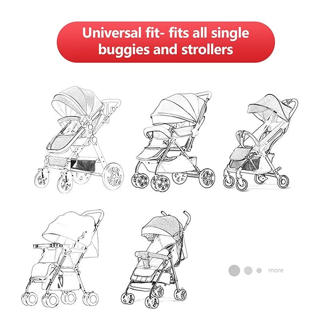 Sun Shade for Strollers, UV Sun and Sleep Shade Universal Fit for Baby Strollers, Blackout Stroller Cover, Breathable and Stops 99% of The Sun's Rays (UPF50+)