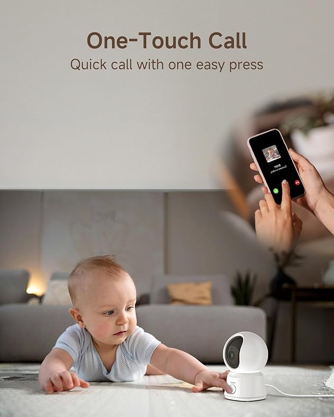ARENTI WiFi Baby Monitor, 5-inch Wireless Display, 1080p PTZ Camera, Free Smartphone App, Encrypted Connection, Lullaby, Super Night Vision, Auto Tracking, Temp Sensor, Support Local Storage(B2 Kit)