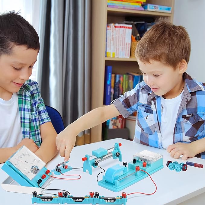 Mysterystone Science Experiment for Kids Electricity and Magnetism Kit for Students Stem Kit Physics Lab Basic Circuit Board Kit for Learning Starter