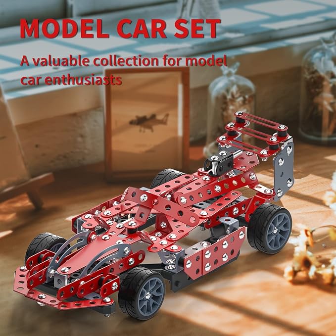 Lucky Doug Building Kit Model Car Set - STEM Project Building Toys for Kids Ages 8-12, Assembly Building Vehicle for Boys 8 9 10 11 Years Old