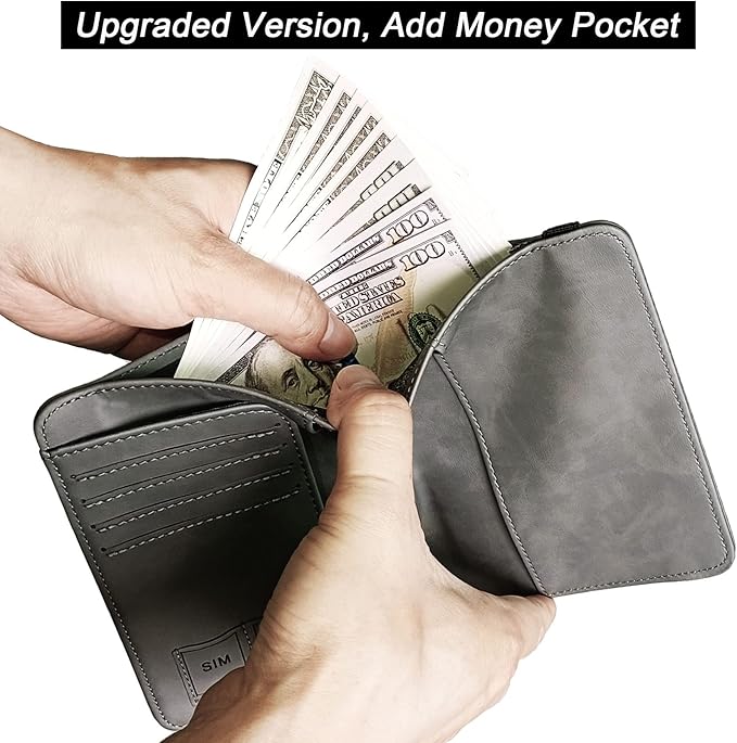 Passport Holder Cover Wallet Travel Essentials Leather Rfid Blocking Case Vacation Luggage Must Haves Travel Accessories for Men Women (116#Grey)