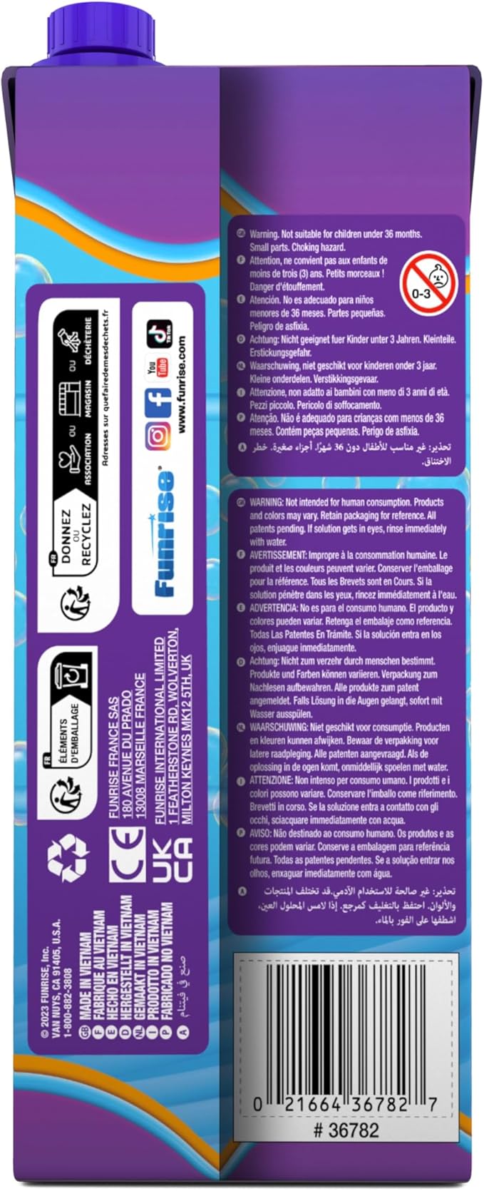 Gazillion Bubbles Giant Bubbles 1L Box: Giant, Vibrant, And Safe Bubbles With Eco-Friendly Packaging