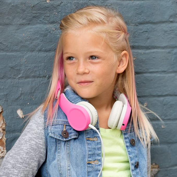 Snug Play+ Kids Headphones – Volume Limited 93dB for Safe Listening – Foldable, Durable Headphones for Toddlers, Boys & Girls – Tangle-Free Cord – Ideal for Travel, School, Tablets - Princess