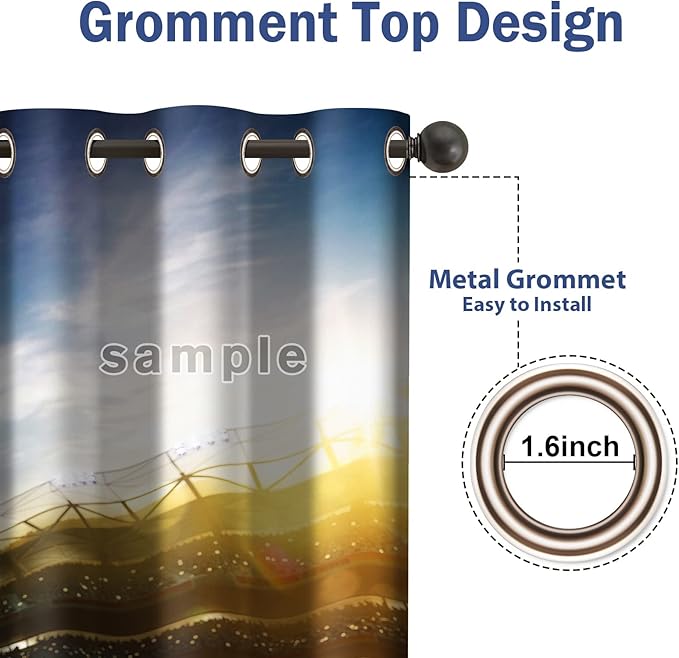 Jekeno Gamer Gaming Gamepad Blackout Curtains - Colorful Game Controller Decor for Kids Boys Teens Teenager Children's Playroom Bedroom Living Room Darkening Grommet Window Drapes 2 Panel Set, 42"x54"