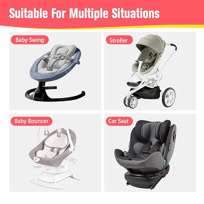 KAKIBLIN Baby Neck Pillow, Upgraded Baby Support Pillow,Baby Neck Support Pillow for Carseat, Newborn Neck Support for Car Seat,Pushchair,Travel (Flower)