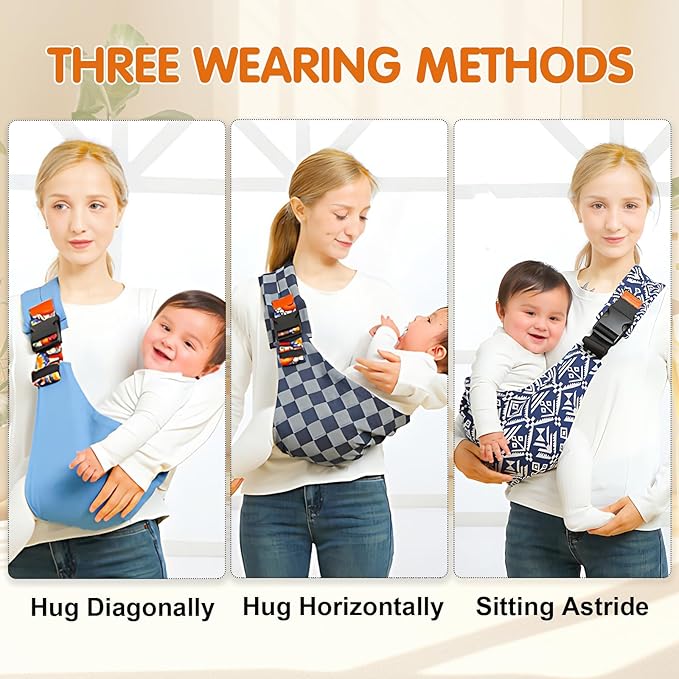 Baby Sling Carrier,Toddler Carrier,Upgraded 2025 Baby Sling with 4 Adjustable Straps(10-30lbs),Lightweight,Portable and One Size Fits All(Grey)