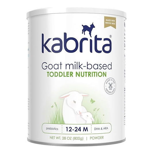 Kabrita Goat Milk Toddler Nutrition, 12-24 Months - Easy to Digest, Contains Vitamin D, Calcium, Iron, DHA, Non-GMO - Gentle on Sensitive Tummies - Supports Gut Health & Sleep - 28oz.