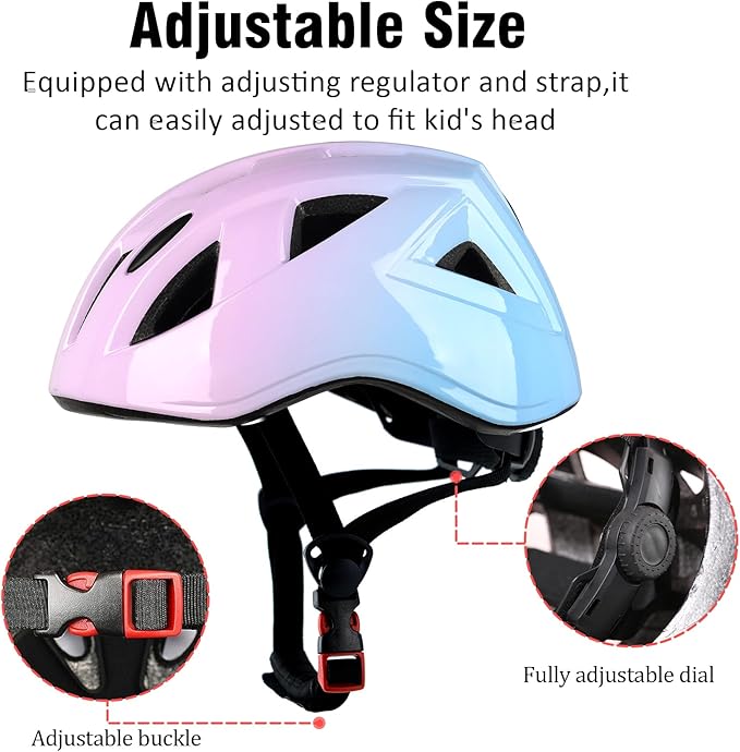 Kids Bike Helmet,2 Sizes Adjustable for Youth Child Boys & Girls Ages 3-5-8-14,Ventilation and Multi-Sport for Bicycle Scooter Skate