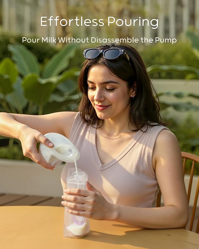 Nuliie Hands-Free Breast Pump, Wearable Breastfeeding Pump 4 Modes 9 Levels with 18/21/24MM Flange, Electric Breast Pump Portable, Replaced Pumping Accessories Included (Pink, 2 Packs)