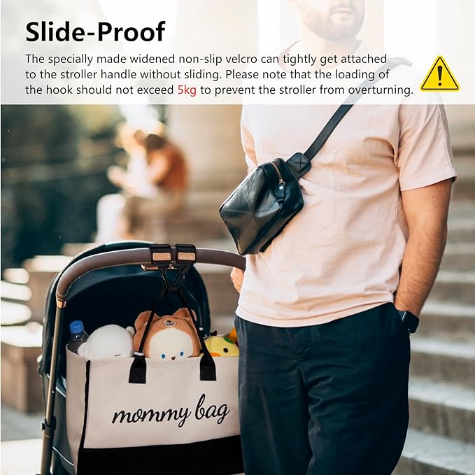 TOPDesign Universal Baby Stroller Organizer, Stroller Caddy with Detachable Mesh Bag & Heightened Insulated Cup Holders & Non-Slip Secure Hooks Accessories, Fits Most Strollers (Zoo 3)