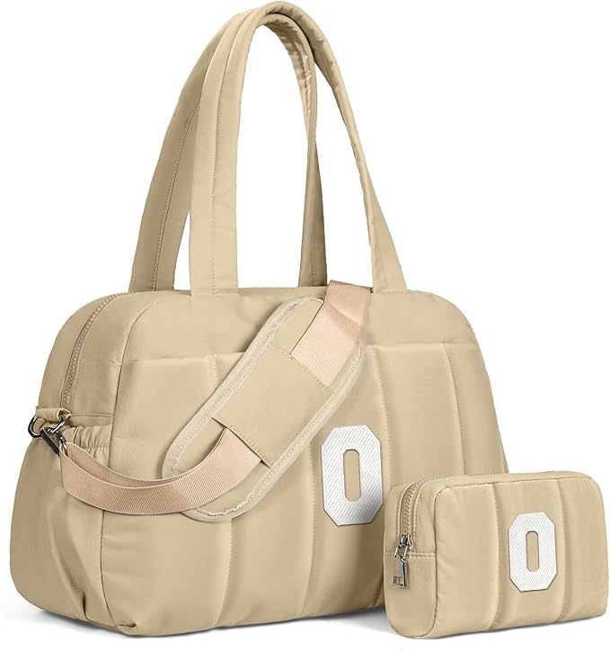 Monogram Duffle Bag, Weekender Bags for Women，Birthday Gifts Ideas-Overnight Bag with Wet Pocket，Lightweight Travel Bags Personalized Gym Tote with Makeup Pouch