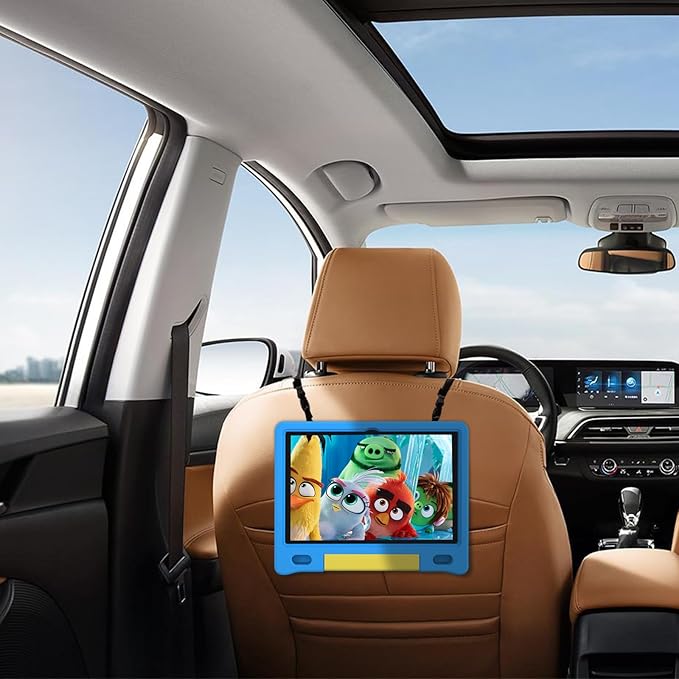 JREN Kids Table 10.1" ｜Android 14 Tablet for Kids｜64GB Storage｜Octa-Core｜WiFi ｜Cameras｜Parental Control｜Kids Content｜Case Included Great Gift for Children Ages 3-12 Years Old Blue