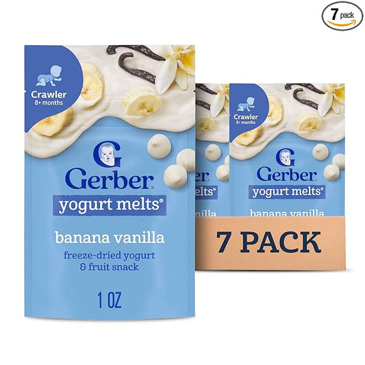 Gerber Baby Snacks Yogurt Melts, Banana Vanilla, 1 Ounce (Pack of 7)