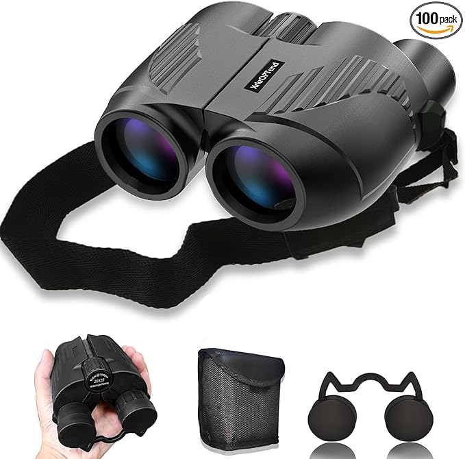 20x25 Compact Binoculars with Strap for Kids and Adults, Sharp Clear, Mini Low Weight Binoculars for Bird Watching,Hiking Outdoor, Cruise Ship,Concert