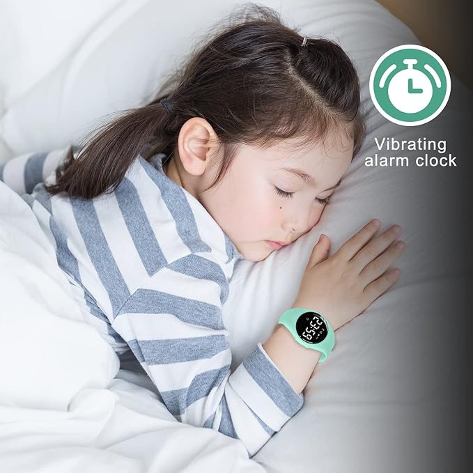 Kids Watches for Girls Boys Digital Sport Watch with Step Counter Pedometer Vibration Alarm Clock, No App Waterproof Fitness Tracker Kids Watch Boys Girls Teens Students Ages 5-16
