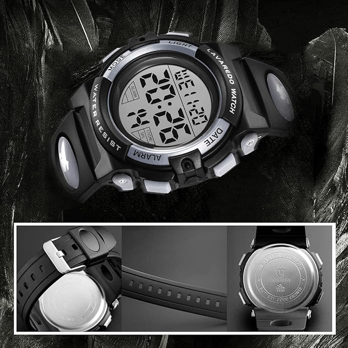 Kids Watch,Boys Watch for 3-15 Year Old Boys,Digital Sport Outdoor Multifunctional Chronograph LED 50 M Waterproof Alarm Calendar Analog Watch for Children with Silicone Band,Kids Gift