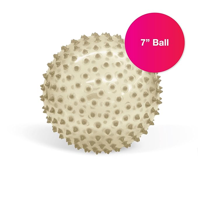 Edushape The Original Sensory Ball for Baby - 7" Glow-in-The-Dark Color Baby Ball That Helps Enhance Gross Motor Skills for Kids Aged 6 Months & Up - Vibrant, Colorful & Unique Toddler Ball