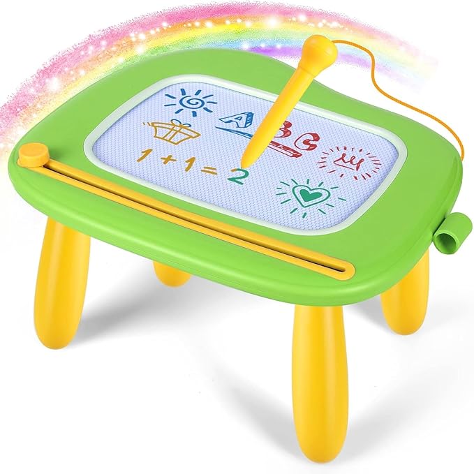 Smasiagon Toddler Toys Age 1-2 Year Old Boys Girls, Magnetic Drawing Doodle Board Pad Educational Learning Toys for 1 2 3 Year Old Boys Girls Gifts Birthday Party (Green)