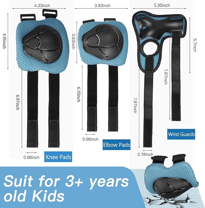 Kids Bike Helmet Set Adjustable Helmet for Ages 3-15 Kids Toddler Boys Girls Youth, Multi-Sport Bicycle Skateboarding Football Rollerskating Scooter Rollerblade Balance Bike Helmets