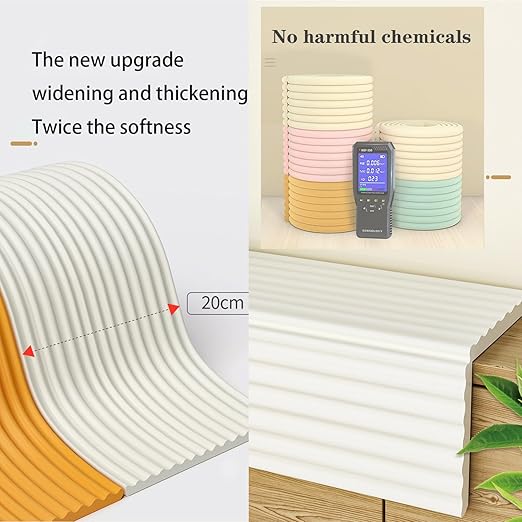 Bunk Bed Ladder Pads, Traction Treads for Stair Steps, Self-Adhesive Bunk Bed Ladder Cover Foam Padding, Soft Extra-Wide 7.87 in Edge Protector Furniture, L6.5 Ft Black