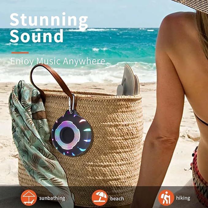 HEYSONG Waterproof Shower Bluetooth Speaker, Durable & Portable with Clear Sound, Ideal for Shower, Pool, Beach & Kayaking – Great Gift for All Ages