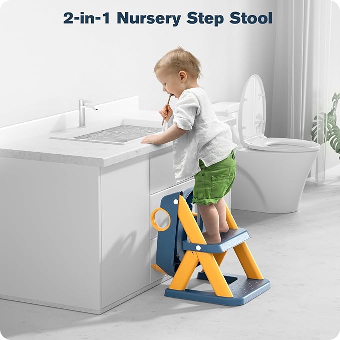 Potty Training Seat, Upgrade Toddler Toilet Seat for Kids Boys Girls, 2 in 1 Potty Training Toilet for Kids, Splash Guard Anti-Slip Pad Step Stool（Upgraded Cushion）