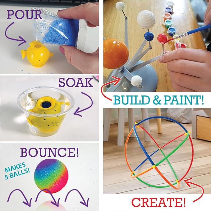 Stem Learning 6 Monthly Subscription Box Kits w/ 18 Projects - Summertime Remote School Building Toys - Science, Technology, Engineering, Mathematics - Activities for Kids Boys & Girls Ages 7-12