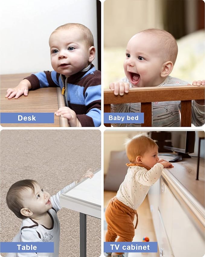 Corner Protectors, Clear Corner Protector Baby Proofing, Soft Edge Protectors,16.4ft(5M) Corner Guards Furniture Corner&Edge Safety Bumpers with Upgraded Strong Adhesive for Furniture&Sharp Corners