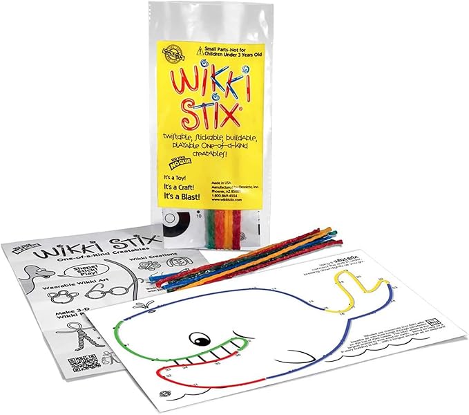 WikkiStix Sea Life Pak Features 12 Sea Creatures with Hands-on Activity and Fun Fact on Each, Made in The USA!