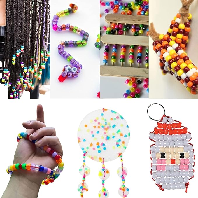 JULIMAIDONG 11500Pcs Pony Beads, Beads for Bracelets Making, Multi-Colored Hair Beads for Hair Braids, 144 Colors Kandi Friendship Bracelet Beads Jewelry Making Kits for Craft (144Color)