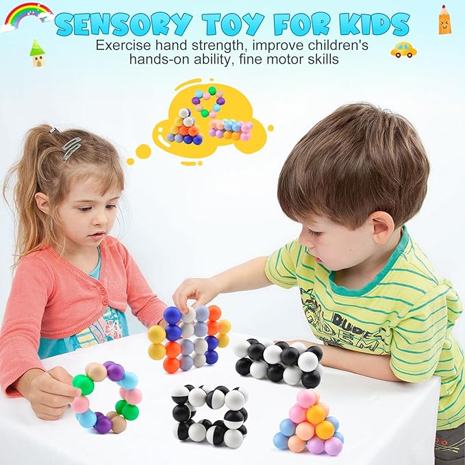 3PCS Sensory Fidget Toys for Adults Toddlers Kids,Autism Sensory Toys for Autistic Children , Calm Down Corner Classroom Toys, Stocking Stuffers Present for Kids Boys Girls 3+ Year Old Age(B)