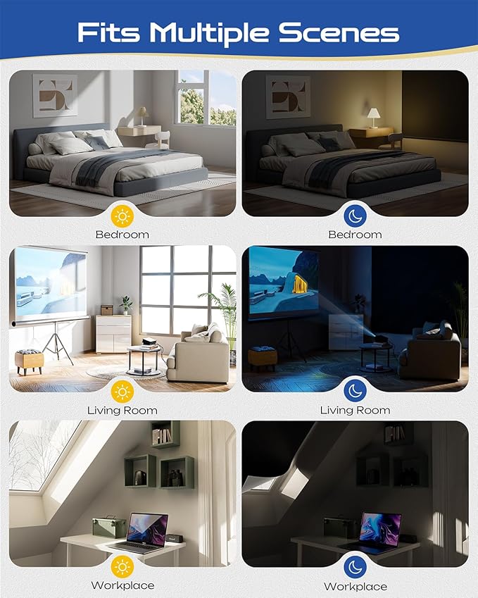 31" W x 36" L 100% Portable Blackout Curtains, Total Darkness No-Drill Black Out Window Cover,Temporary Blackout Shades with Hook & Loop Tape, for Bedroom, Nursery, Dorm, Travel (Black)